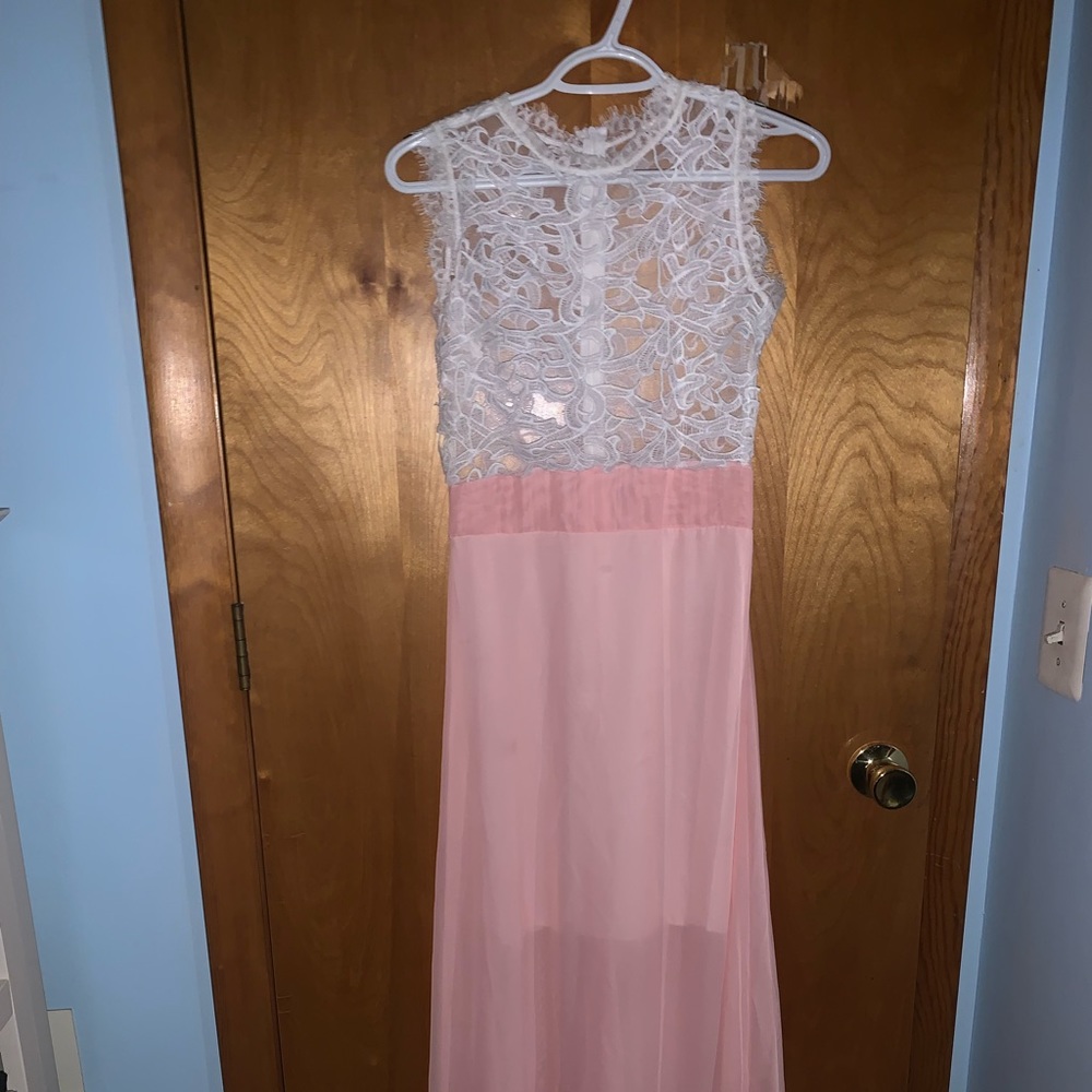 Pink and white dress size medium